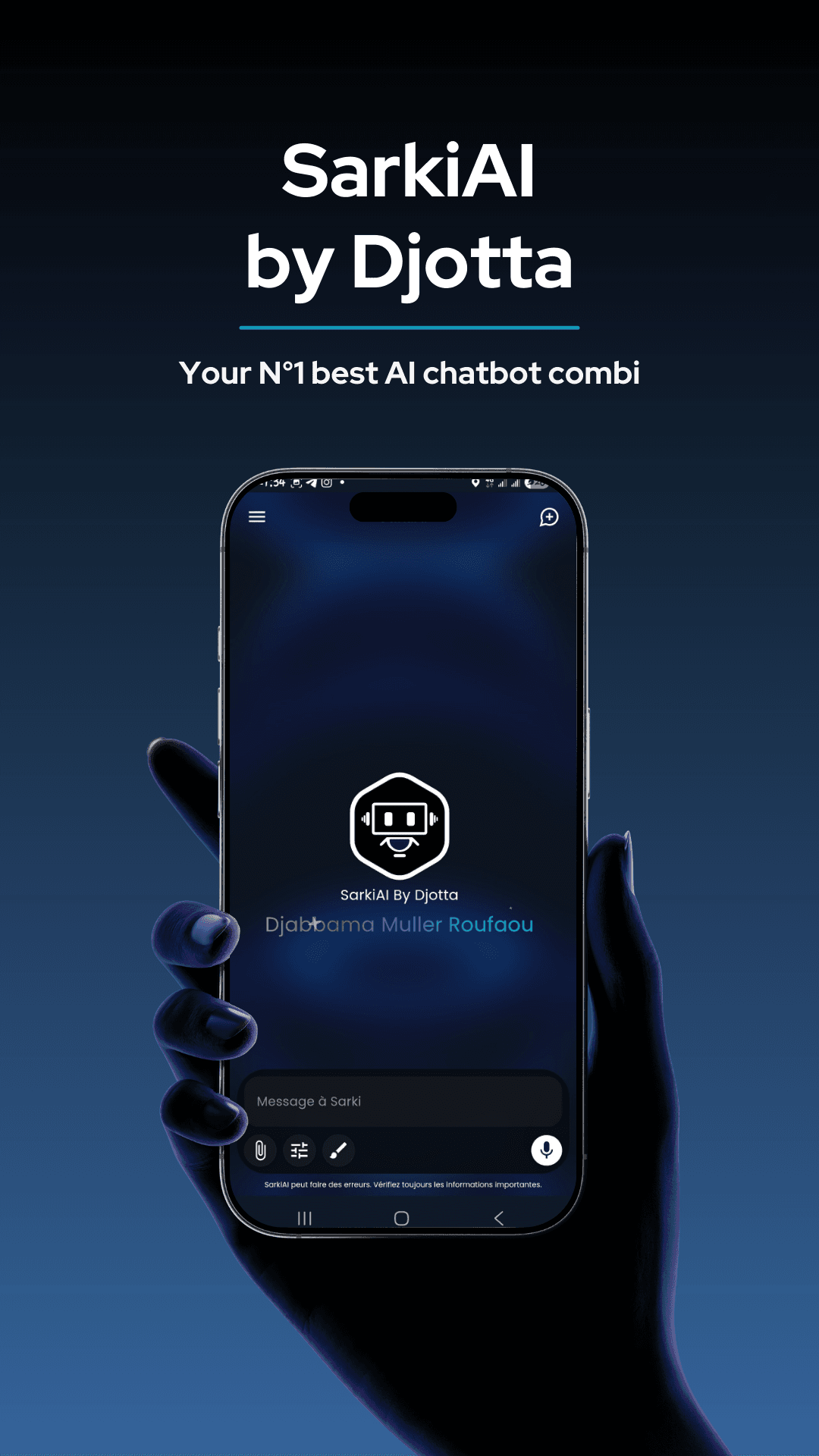 SarkiAI Screen 1